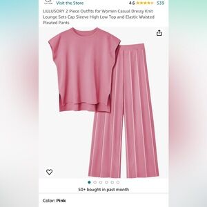 Pink two piece knit set